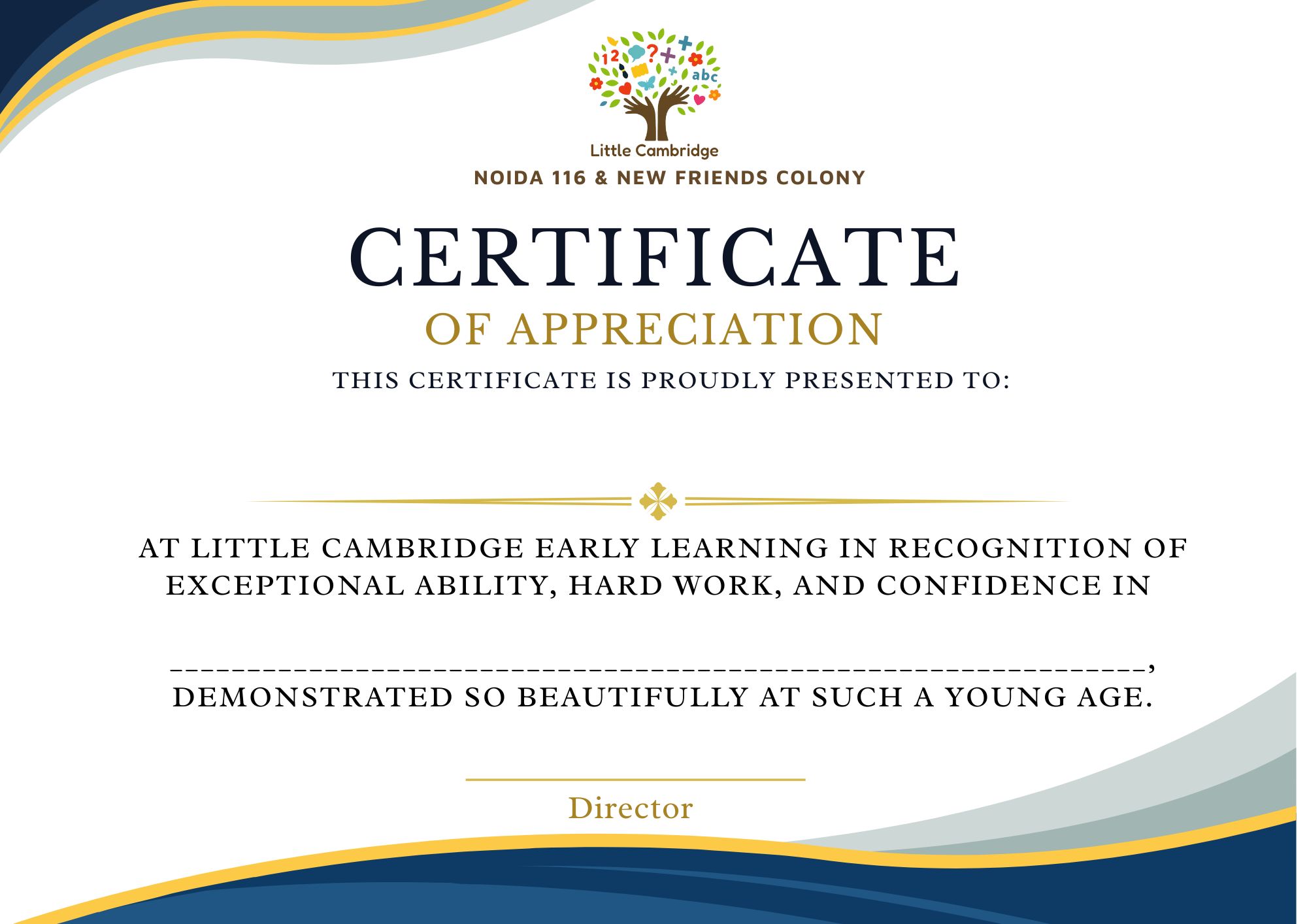 Child holding certificate of achievement